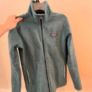 Patagonia full zip up women’s teal medium